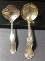 2 Sterling Serving Spoons, 108 Grams