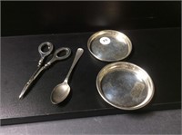 X2 Round Sterling Trays 3 1/4 ", Sterling Spoon