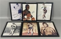 Six 8x10 Framed Autographed Boxing Photos
