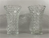Two Vintage Forstoria Glass Vases