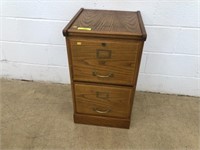 Oak Wooden 2-drawer File Cabinet