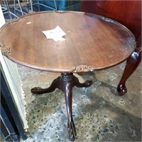 Side table with claw feet
