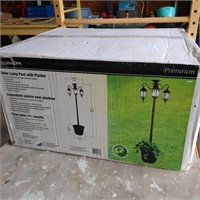 Solar Lamp Post with Planter (Still in Box)