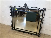 Decorative Iron Framed Mirror