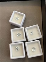 5 Unheated Aquamarine Gemstones