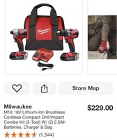 Milwaukee M18 Compact Brushless 2 Tool Combo Kit