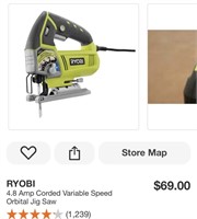 Ryobi Variable Speed Jig Saw