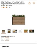 Vita Mezza Cedar Parklette Planter Box