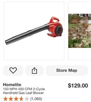 Homelite 2 Cycle 400CFM Gas Blower