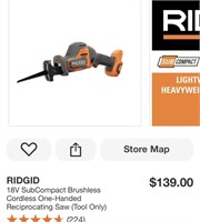 Ridgid 18V Subcompact Reciprocating Saw