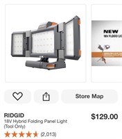 Ridgid 18V Hybrid Folding Panel Light