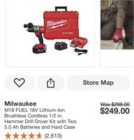 Milwaukee M18 Hammer Drill/Driver Kit