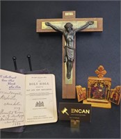 3 Catholic Religious Finds, Vintage Shrine,