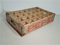 Vintage Pepsi 24 Bottle Wooden Crate