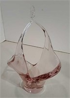 Blown Glass Art Basket