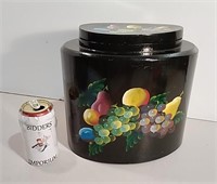Wooden Handpainted Cookie Jar