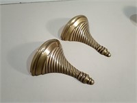 Two Brass Wall Sconces