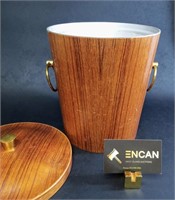 MCM Danish? Teak Ice Bucket Brass Handles