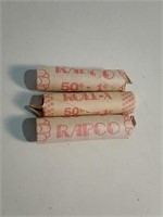 3 Rolls Of Mint Canada Cents 1998,2001 & 2010