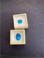 2 Paraiba Aqua Gemstones