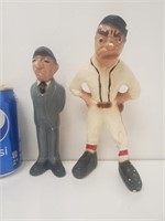 Antique RARE Figurines de craie de baseball 2