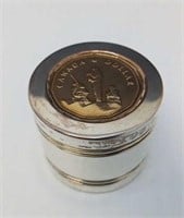 Canadian $1 paperweight silver plate on brass