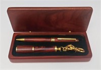 Solid Maple Pen, Flash Light Key Chain and Box