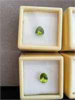 4 Green Peridot Gemstones
