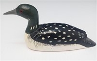 Vintage Common Loon Wood Decorative Deco Carving