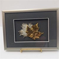 14kt Gold+Silver Plated Real Canadian Maple Leafs