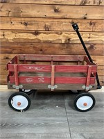 Red Wooden Western Flyer Wagon