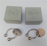 2 Trea Design, Silver Plated Brass Key Chains