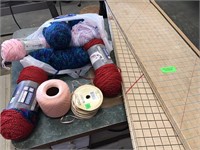Knitting yarn and foldable pattern boards