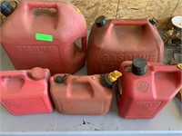 Plastic gas can lot - some have fuel in them