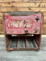 Vintage Red Coca-Cola Ice Box w/ Bottle Opener