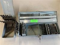 2 sets - drill bits in metal cases