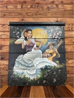 Mexican Folk Life Art Barn Door Painting, 2/2