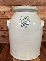 Large Salt Glazed Pottery #3 Crock is 13in t