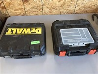 2 empty power tool cases