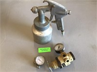 Sears paint gun, pressure gauges