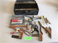 Metal tool box w/tools