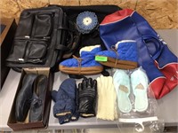 Bag, shoes and glove lot