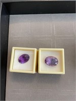 2 Large Amethyst Gemstones