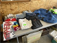 Youth clothing lot (shorts, jeans, shirts) w/bag