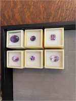 6 Amethyst Gemstones