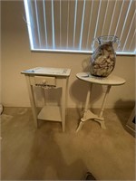 Petite wood end tables
