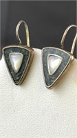 .925 Sterling Silver Earrings Triangle