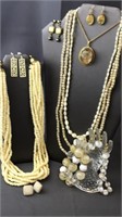 Assorted Jewelry Lot White & Cream Colors
