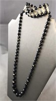 Necklace & Bracelet Black Bead Jewelry Lot