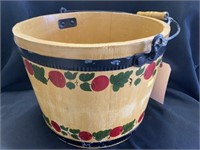 Contemporary Paint Decorated Banded Bucket